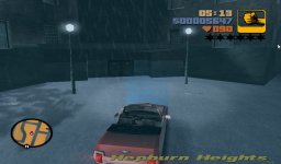 bottom right of the screen shows the name of the car or the name of region when entering a new car or region